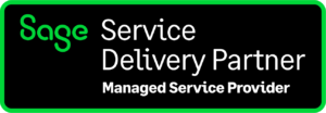 Logo for “Sage Service Delivery Partner Managed Service Provider” featuring white text on a black background with a green border. The word “Sage” is in green, highlighting the company’s partnership and expertise in managed service delivery. This logo represents a recognized partnership with Sage for delivering managed IT services. Keywords: Sage, Service Delivery Partner, Managed Service Provider, IT services, Sage partnership, IT solutions.